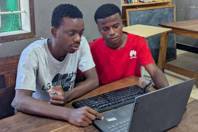 Kids studying